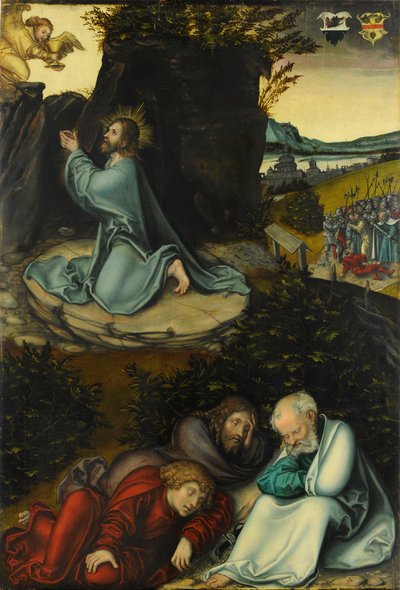 Der Garten von Gethsemane / Christus am Ölberg von Lucas Cranach the Elder